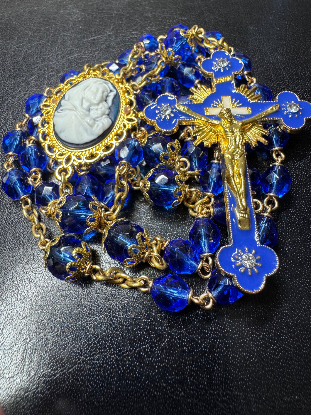 8mm Czech Glass Rosary