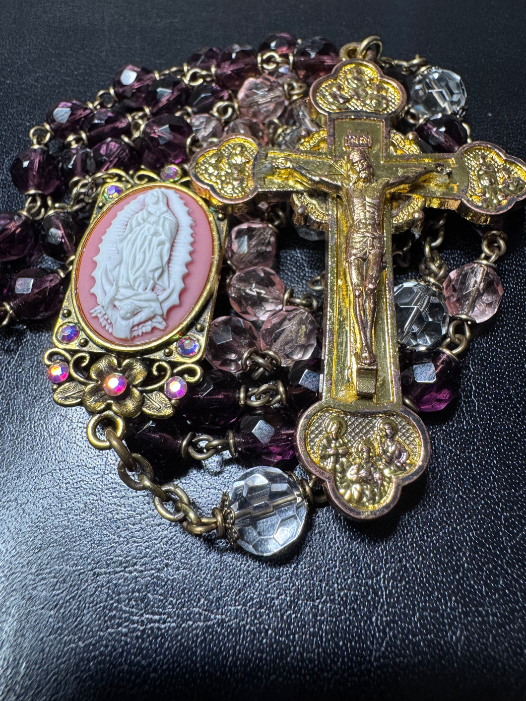 8mm Czech Glass Rosary