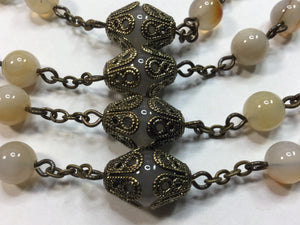 Botswana Agate Semi Precious Stone Rosary