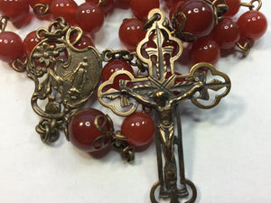 Carnelian Semi Precious Stone Rosary