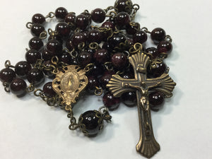 Garnet Semi Precious Stone Rosary